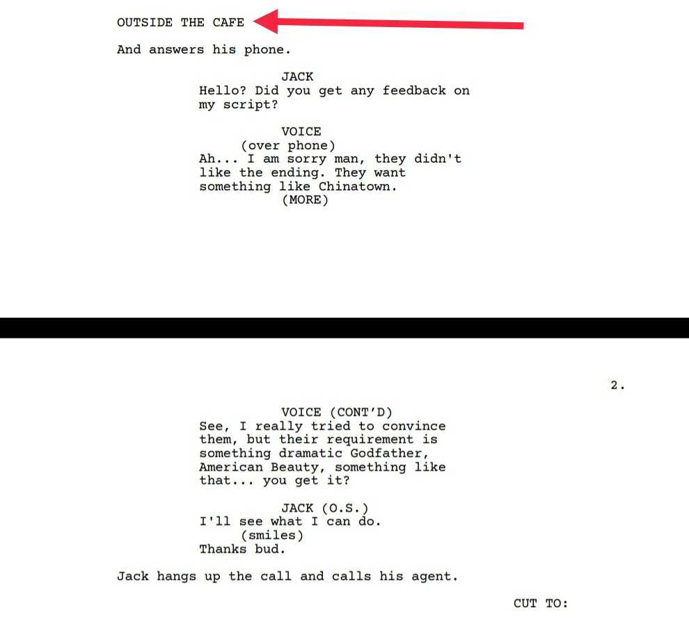 How to Write a Screenplay - Important Element Subheader