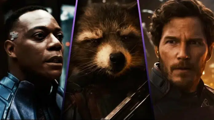 Guardians Of The Galaxy 3 Review Chukwudi Iwuji as The High Evolutionary, Bradley Cooper as Rocket Raccoon, Chris Pratt as Star-Lord